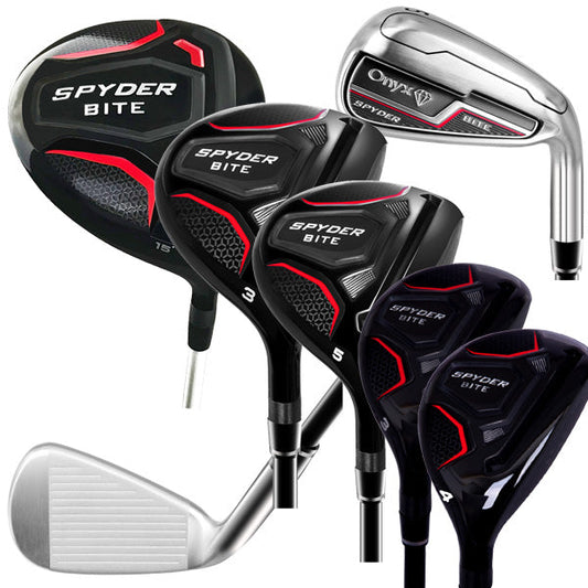 Onyx - Spyder Bite -  9 Piece set with 15 Adapter Driver - Steel Shafts: