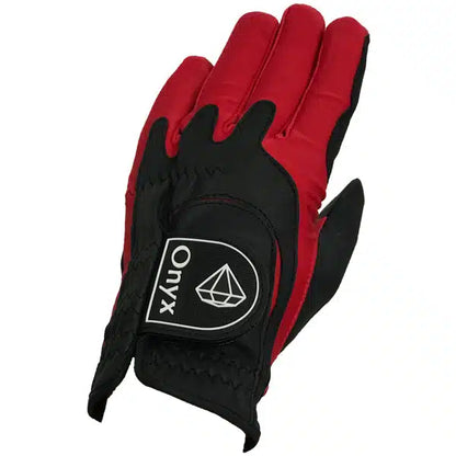 Onyx - Perfect Fit Kids Golf Glove LH One-Size - Black & Red
