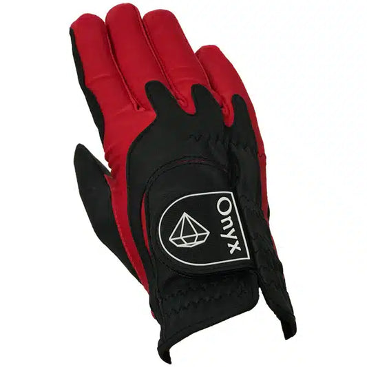 Onyx - Perfect Fit Kids Golf Glove RH One-Size - Black & Red