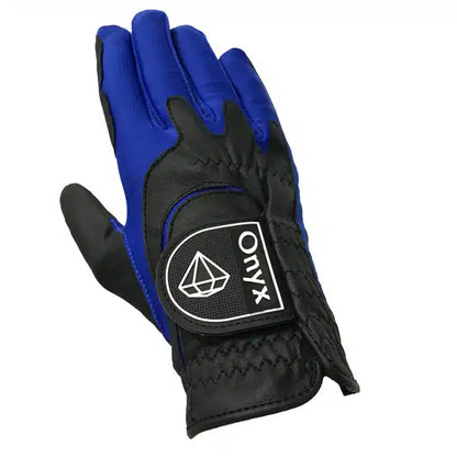 Onyx - Perfect Fit Kids Golf Glove RH One-Size - Black-Blue