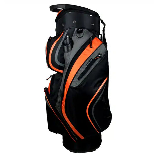 Onyx - Spyder Golf Bag – Black, Orange & Grey
