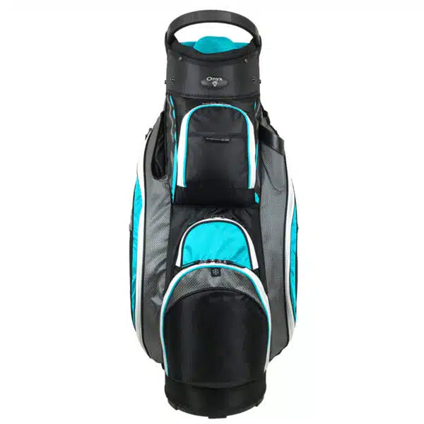 Onyx - Spyder Golf Bag – Aqua, Grey & Black