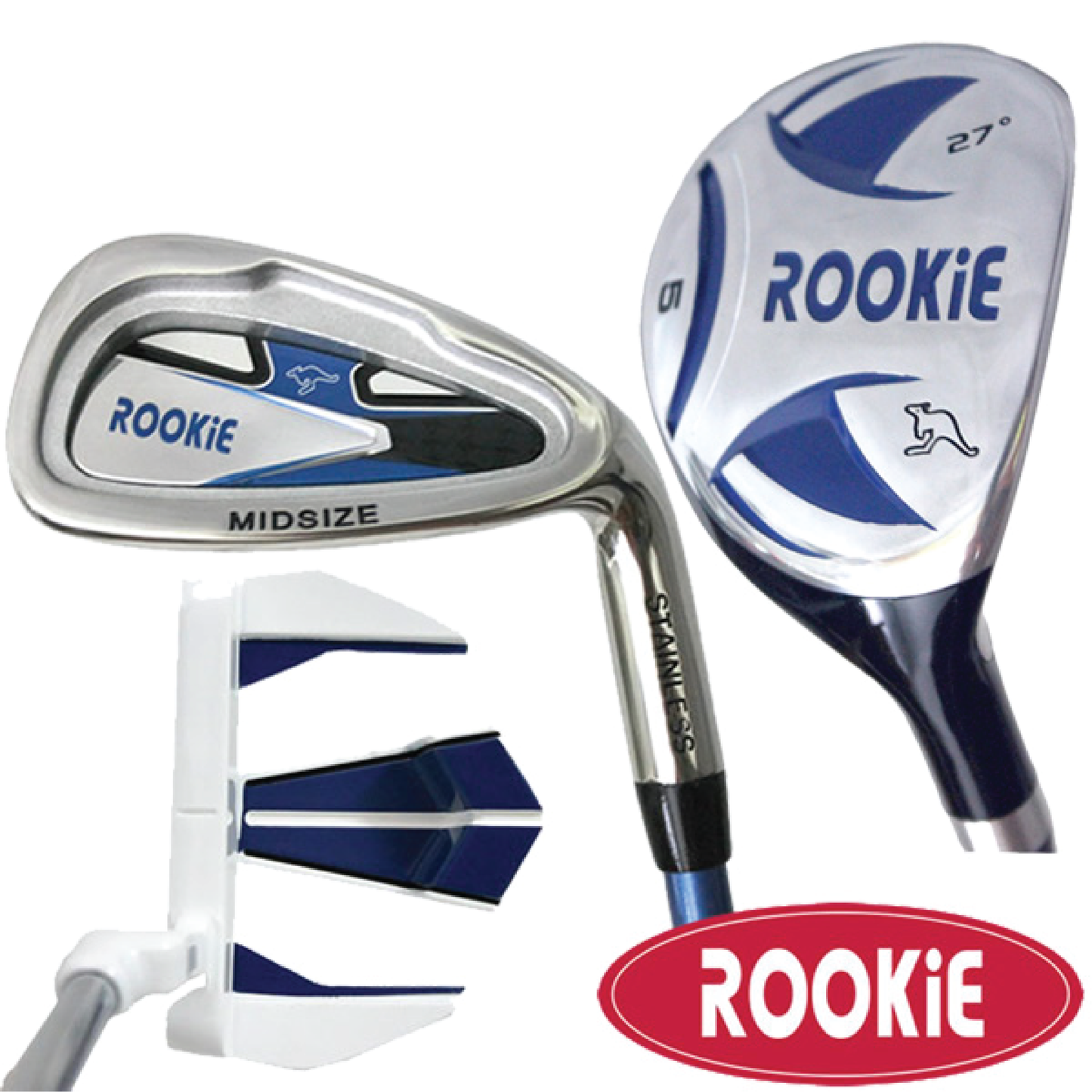 Rookie - Kids Golf Set RH - 3 Piece Blue 4 to 7 YRS