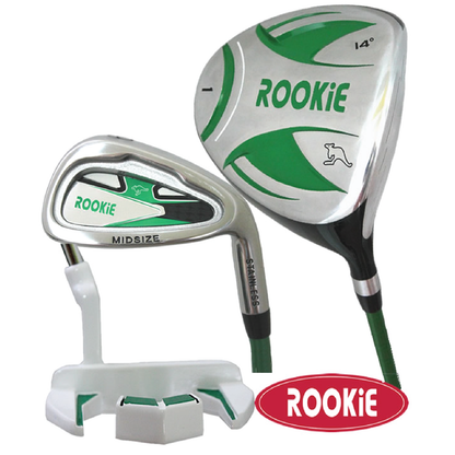 Rookie - Kids Golf Set RH - 3 Piece Green 7 to 10 YRS