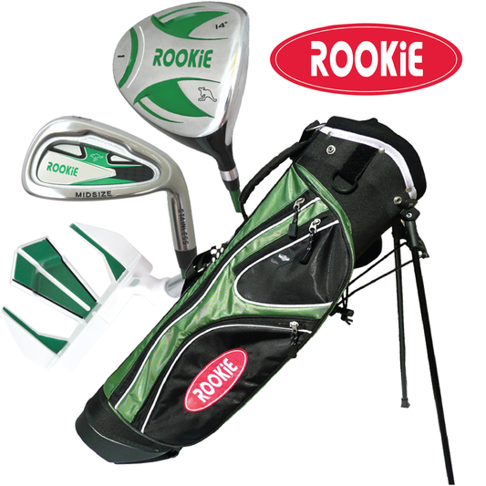 Rookie - Kids Golf Set RH - 4 Piece Green 7 to 10 YRS