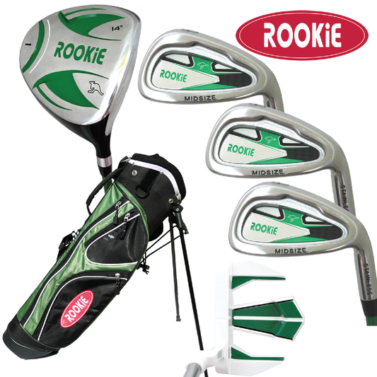 Rookie - Kids Golf Set RH - 6 Piece Green 7 to 10 YRS