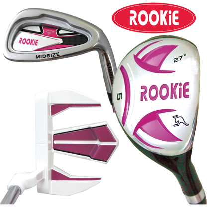 Rookie - Girls Golf Set RH - 3 Piece Pink 7 to 10 YRS