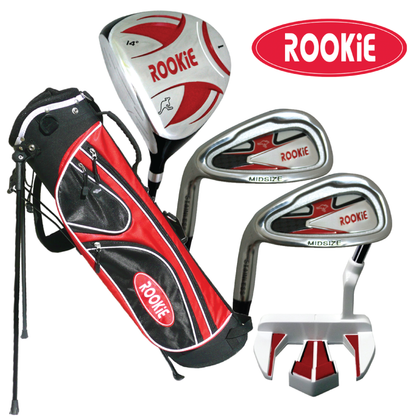 Rookie - Kids Golf Set LH - 5 Piece Red for 10 Yrs & Over
