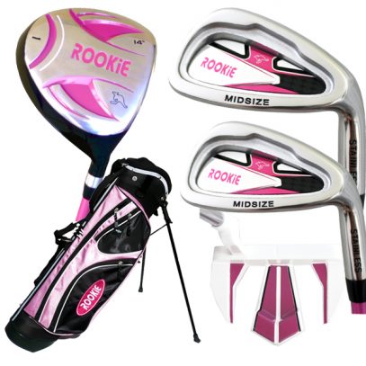 Rookie - Girls Golf Set RH - 5 Piece Pink 7 to 10 YRS