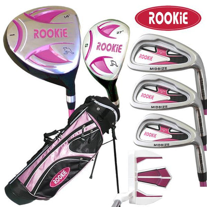 Rookie - Girls Golf Set RH - 7 Piece Pink 7 to 10 YRS