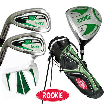 Rookie - Kids Golf Set LH - 5 Piece Green 7 to 10 YRS